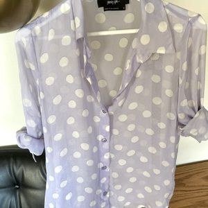 Nasty Gal purple button down top.